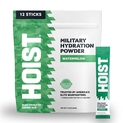 HOIST Electrolyte Drink Mix Pulversticks – Schnelle Rehydrierung, Militärische Hydratationsformel – Wassermelone (12 Einzelportionen)
