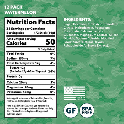 HOIST Electrolyte Drink Mix Pulversticks – Schnelle Rehydrierung, Militärische Hydratationsformel – Wassermelone (12 Einzelportionen)