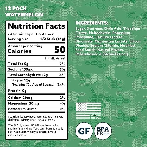 HOIST Electrolyte Drink Mix Pulversticks – Schnelle Rehydrierung, Militärische Hydratationsformel – Wassermelone (12 Einzelportionen)