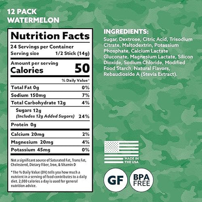 HOIST Electrolyte Drink Mix Pulversticks – Schnelle Rehydrierung, Militärische Hydratationsformel – Wassermelone (12 Einzelportionen)
