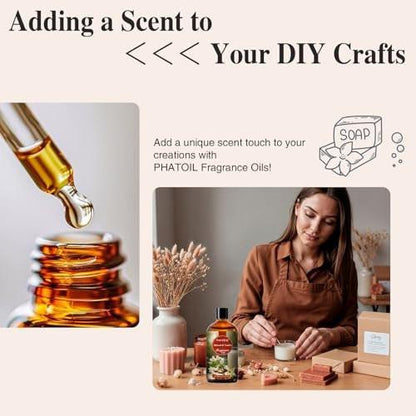 PHATOIL Mandel-Vanille Duftöl für Aromatherapie, 100 ml – Ätherisches Öl für Diffuser, Yoga, Hautpflege, DIY Kerzen- und Seifenherstellung