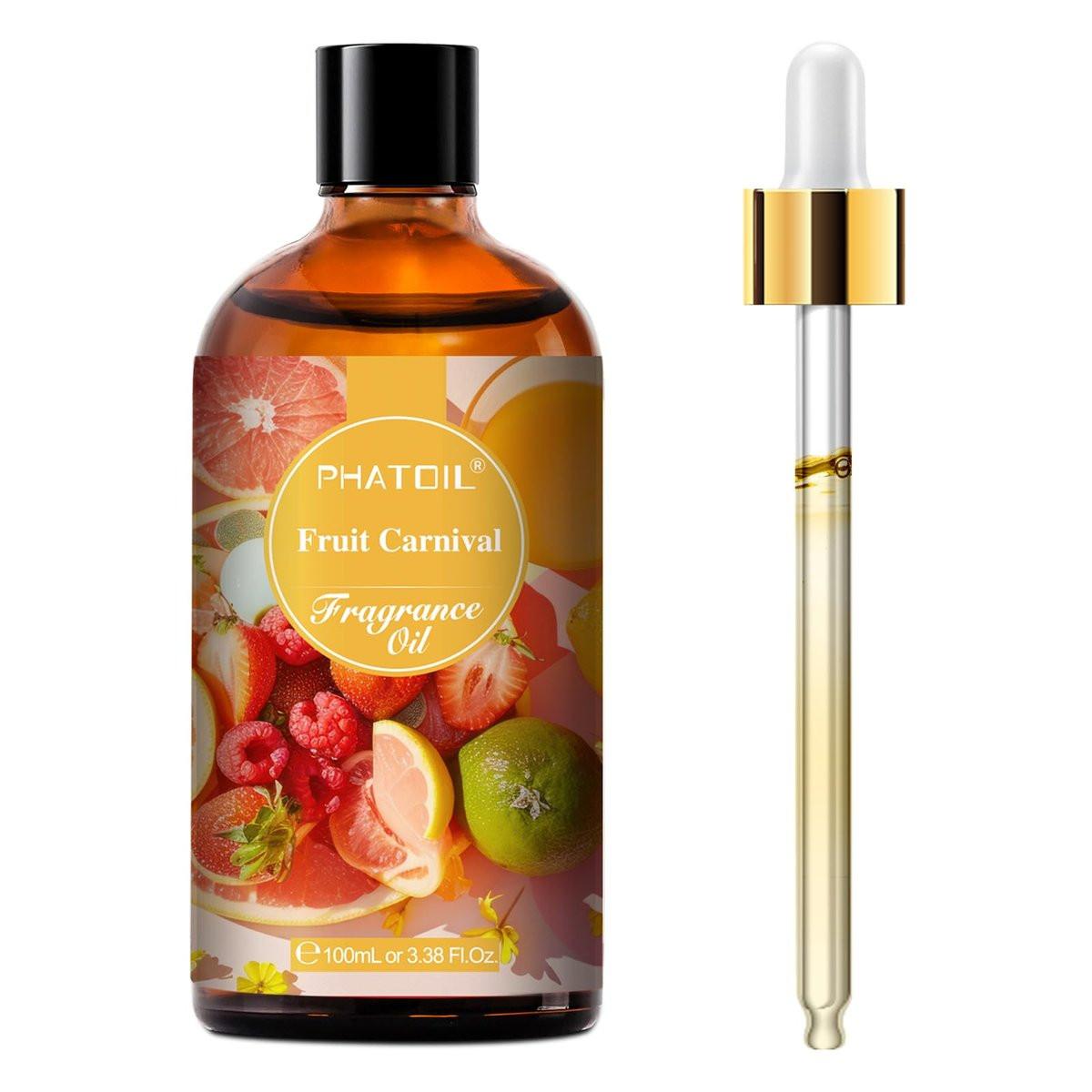 PHATOIL Fruchtkarneval Duftöl 100ml – Aromatherapie Öl für Diffuser, DIY Kerzen & Seifenherstellung