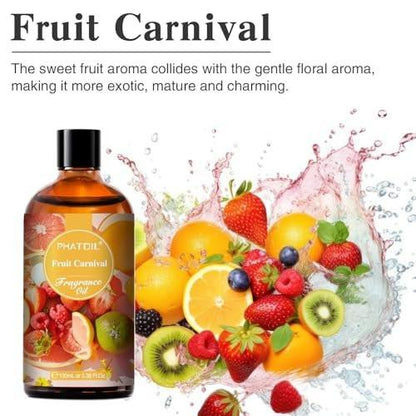 PHATOIL Fruchtkarneval Duftöl 100ml – Aromatherapie Öl für Diffuser, DIY Kerzen & Seifenherstellung