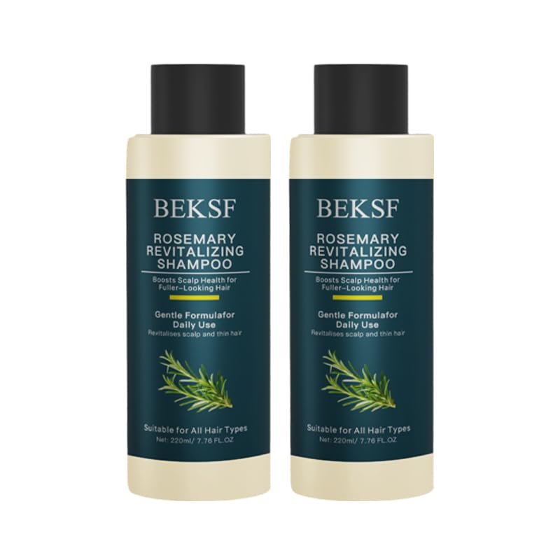 BEKSF Rosmarin Shampoo – Reguliert die Kopfhautölbalance, pflegt das Haar & reinigt tiefenwirksam – Sulfat- & Parabenfrei für fettige Kopfhaut & empfindliche Haut