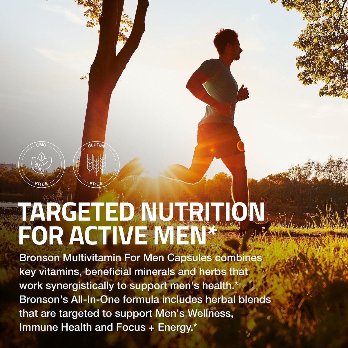 Bronson Multivitamin für Männer – Tägliche All-in-One-Formel mit wichtigen Vitaminen, Mineralien & Kräutern zur Unterstützung der Männergesundheit, 60 Kapseln