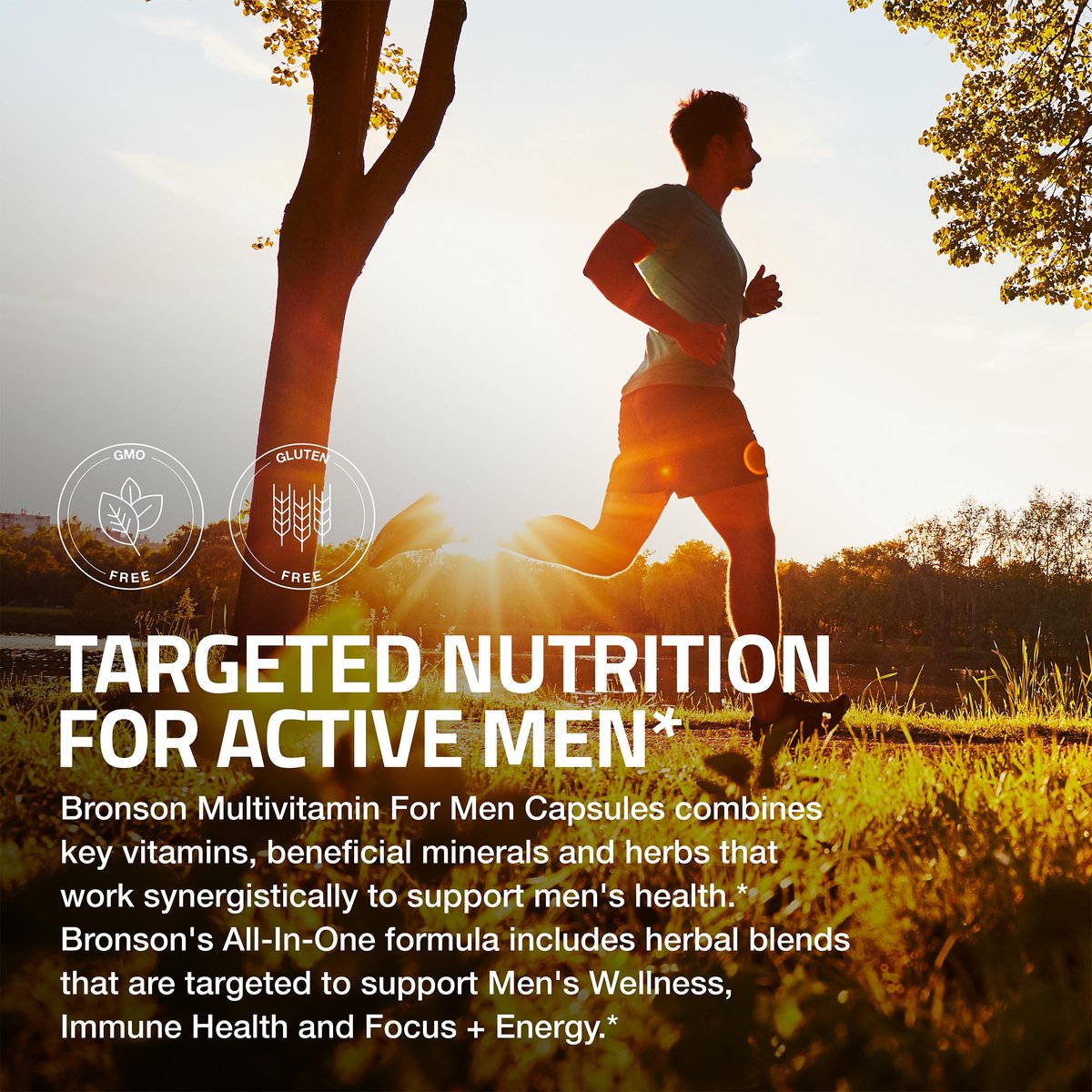 Bronson Multivitamin für Männer – Tägliche Rundum-Versorgung mit Vitaminen, Mineralstoffen und Kräutern zur Unterstützung der Männergesundheit, 120 Kapseln