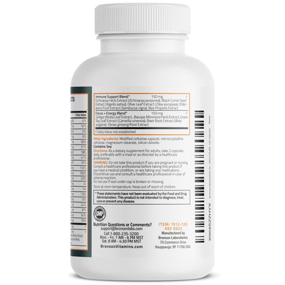 Bronson Multivitamin für Männer – Tägliche Rundum-Versorgung mit Vitaminen, Mineralstoffen und Kräutern zur Unterstützung der Männergesundheit, 120 Kapseln