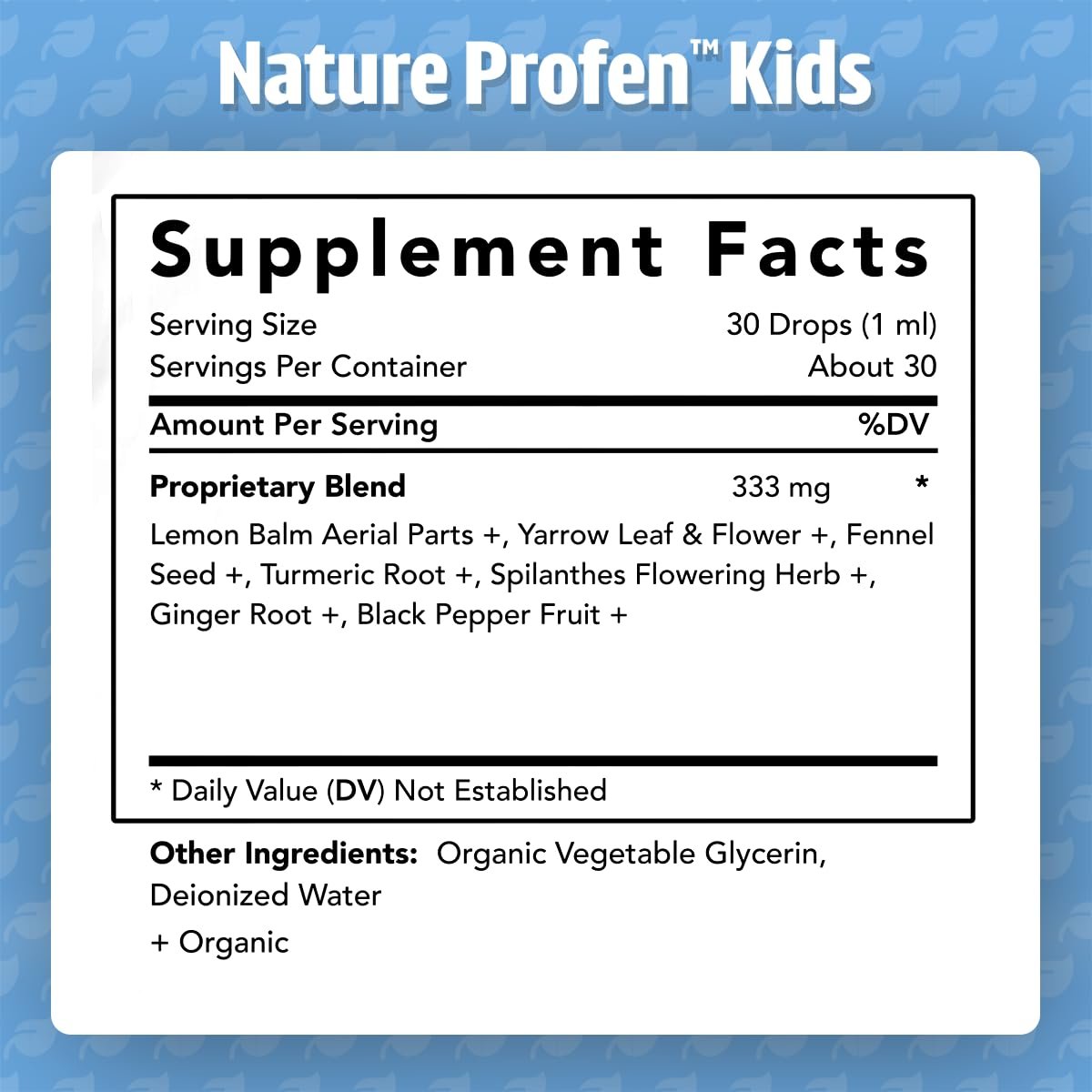 Dr. Green Mom Nature Profen Bio Kräutertropfen für Babys & Kinder – USDA Bio, natürliche Linderung bei Zahnen, Wachstumsschüben und gelegentlichen Beschwerden