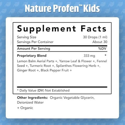 Dr. Green Mom Nature Profen Bio Kräutertropfen für Babys & Kinder – USDA Bio, natürliche Linderung bei Zahnen, Wachstumsschüben und gelegentlichen Beschwerden
