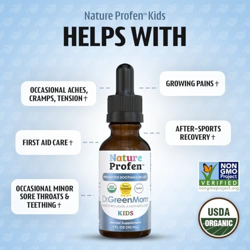 Dr. Green Mom Nature Profen Bio Kräutertropfen für Babys & Kinder – USDA Bio, natürliche Linderung bei Zahnen, Wachstumsschüben und gelegentlichen Beschwerden