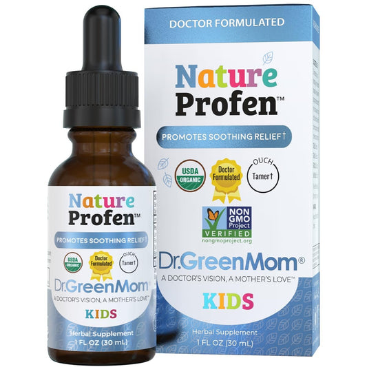Dr. Green Mom Nature Profen Bio Kräutertropfen für Babys & Kinder – USDA Bio, natürliche Linderung bei Zahnen, Wachstumsschüben und gelegentlichen Beschwerden
