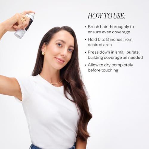IGK Never Miss Root and Scalp Touch-Up Spray für graue Haare – Schwarz, schweißresistent, wasserfest, natürlicher Ansatz-Kaschierer, 59 ml