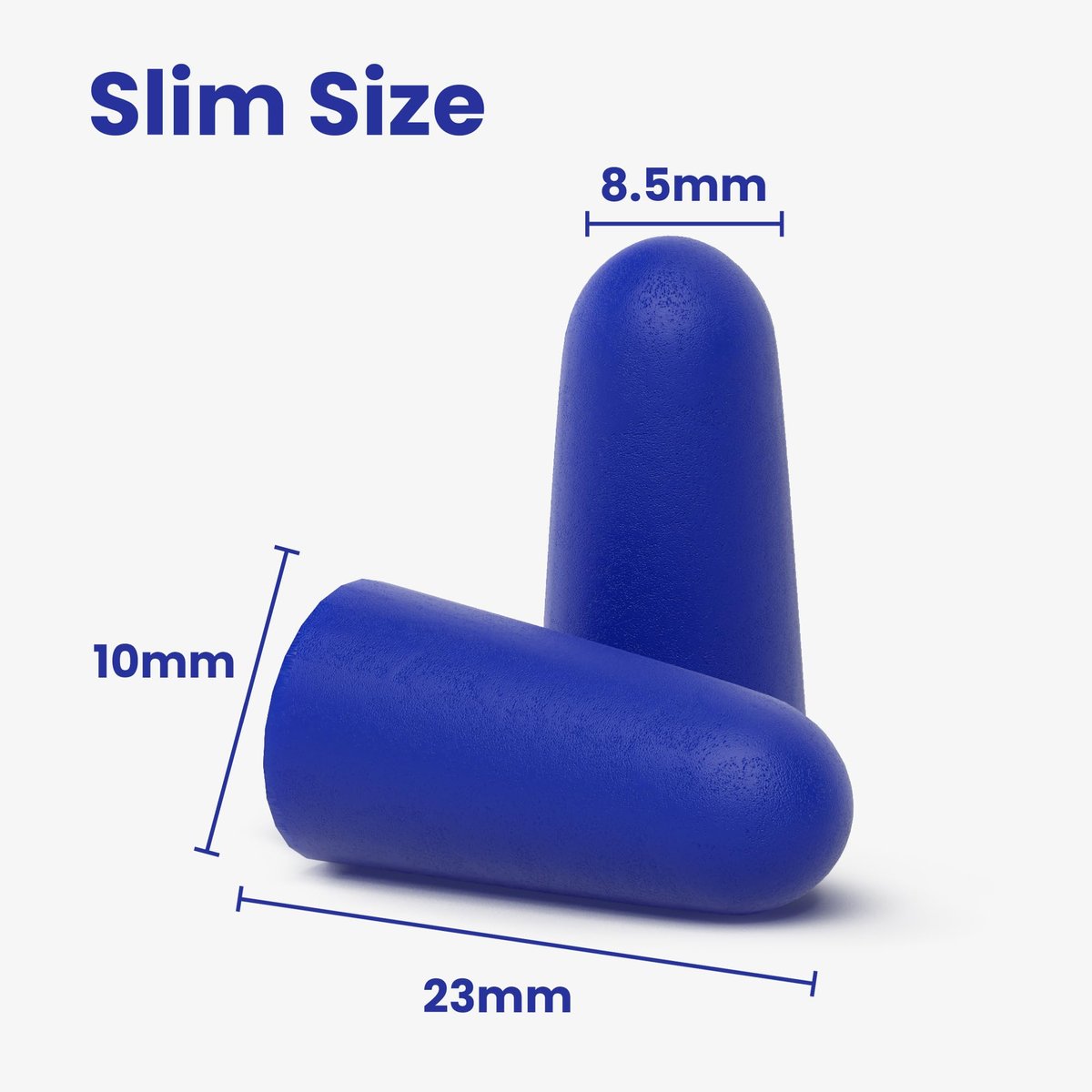 SnoozePlugs Slim – Kleine Ohrstöpsel für enge Gehörgänge, 60 Paar, 33 dB NRR, Memory-Schaum, Schlaf-Ohrstöpsel für Frauen