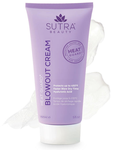 SUTRA Heat Guard Blowout Cream – Hitzeschutz bis 450 °F mit Hyaluronsäure – Leichte Frizz-Kontrolle & Feuchtigkeit für glatte, voluminöse Blowouts – Sulfat-, Paraben- & Phthalatfrei