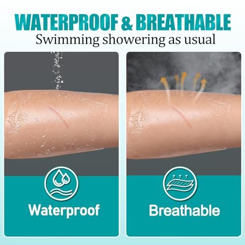 Transparente Wundauflage 100 Stück 2,37" x 2,75" - wasserdichte, klare Pflaster für Tattoo-Nachsorge, Narbenbehandlung und Wundversorgung
