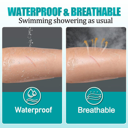 Transparente Wundauflage 100 Stück 2,37" x 2,75" - wasserdichte, klare Pflaster für Tattoo-Nachsorge, Narbenbehandlung und Wundversorgung