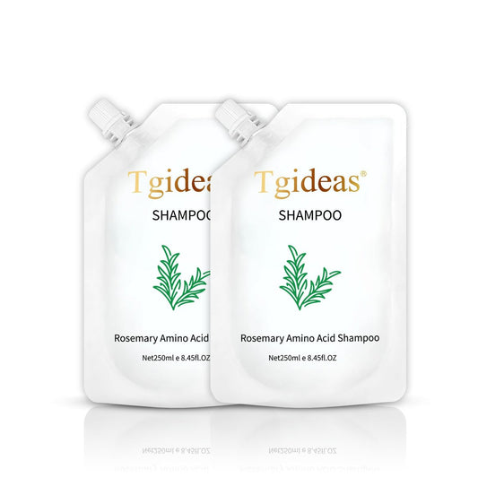 Tgideas Rosmarin Aminosäure Shampoo, Haarwachstum Shampoo für dünner werdendes Haar bei Frauen und Männern, Haarausfall, Zink PCA verdickt & stärkt die Kopfhaut mit hydrolysierter Seide, 2 x 250 ml