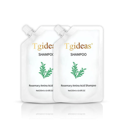 Tgideas Rosmarin Aminosäure Shampoo, Haarwachstum Shampoo für dünner werdendes Haar bei Frauen und Männern, Haarausfall, Zink PCA verdickt & stärkt die Kopfhaut mit hydrolysierter Seide, 2 x 250 ml
