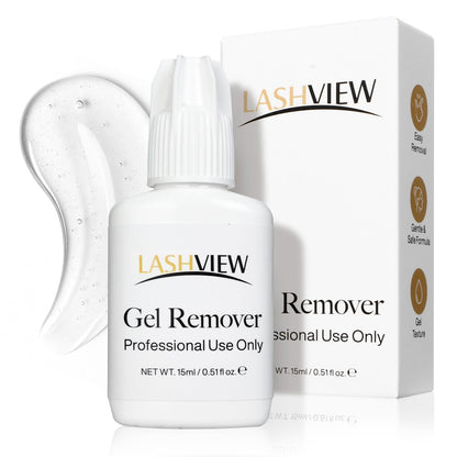 LASHVIEW Sensitive Lash Remover für Wimpernverlängerungen – Klarer Wimpernentferner Gel 15 ml