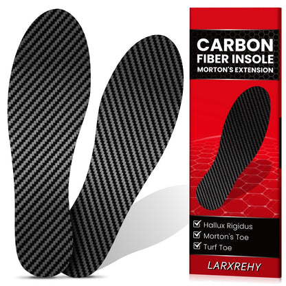 1 Paar Carbonfaser-Einlegesohlen für Männer & Frauen: 1,2 mm dicke starre Schuheinlage mit Unterstützung bei Turf Toe, Fußfrakturen, Hallux Rigidus & Limitus für Sport, Wandern, Trekking - Alternative zum postoperativen Schuh, 265 mm