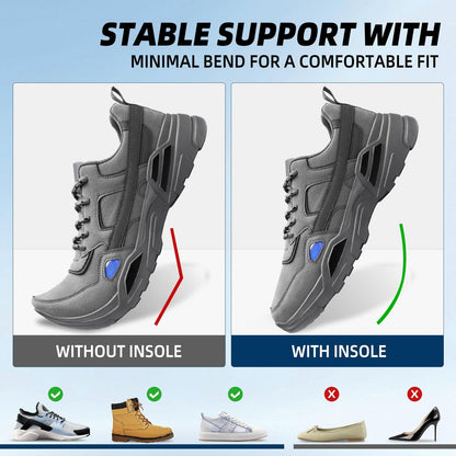 1 Paar Carbonfaser-Einlegesohlen für Männer & Frauen: 1,2 mm dicke starre Schuheinlage mit Unterstützung bei Turf Toe, Fußfrakturen, Hallux Rigidus & Limitus für Sport, Wandern, Trekking - Alternative zum postoperativen Schuh, 265 mm