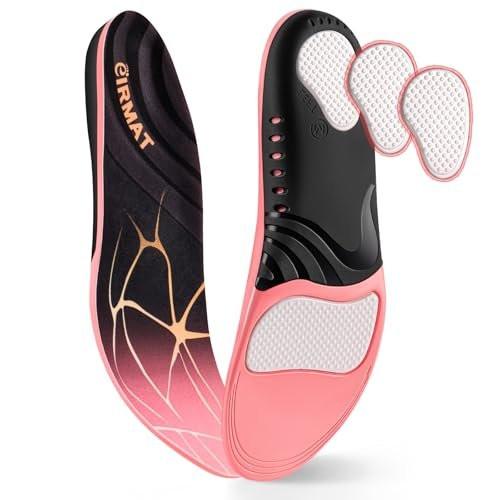 EIRMAT Plantarfasziitis-Einlegesohlen für Damen – Hohe Fußgewölbeunterstützung, orthopädische Einlagen für Plattfüße und Fußschmerzen (1 Paar, S-Pink)