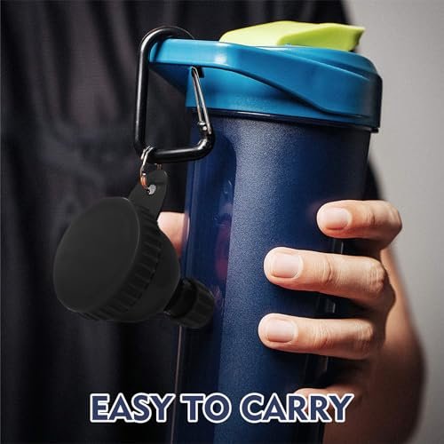 TEESSUE 2er-Pack Proteinbehälter, Tragbarer Proteinpulver-Behälter, Proteinpulver-Trichter, Wasserflaschen-Trichter für Pulvermischungen, Pre-Workout/Fitness-Supplement-Trichter-Schlüsselanhänger (50 ml + 100 ml)
