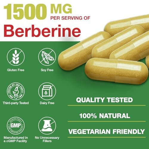 CHANUBITO Berberin 1500mg – Hochdosiertes Berberin HCl 97% Reinheit mit Ceylon-Zimt, Vegan & Non-GMO, 90 Kapseln