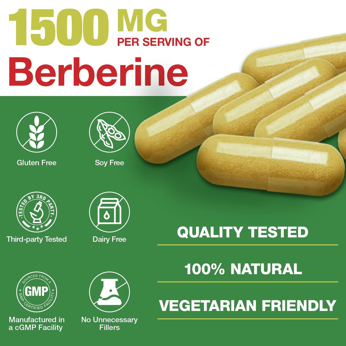 CHANUBITO Berberin 1500mg – Hochdosiertes Berberin HCl 97% Reinheit mit Ceylon-Zimt, Vegan & Non-GMO, 90 Kapseln