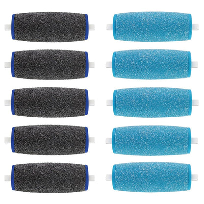 10er-Pack Ersatzwalzen für Amop-Pedi Perfect – 5 extra grobe & 5 normal grobe Walzen, kompatibel mit dem elektronischen Fußpflegegerät