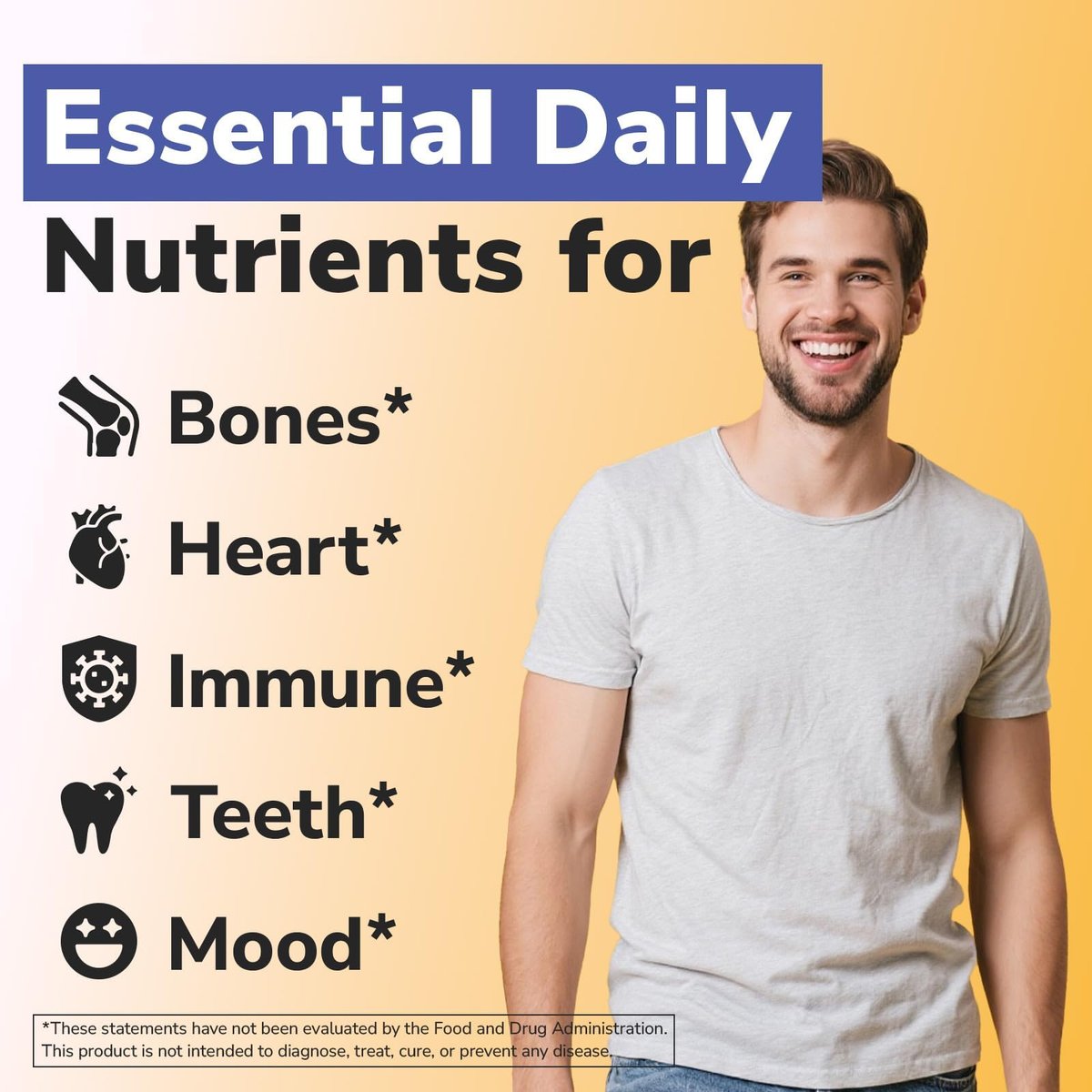 Vitalibre D3 K2 Calcium Supplement für Frauen und Männer, Vitamin D3 5000 IE, Calcium 1200 mg, MK-7, Hohe Absorption, für starke Knochen, Zähne, Herz und Immunsystem, 60 Tabletten