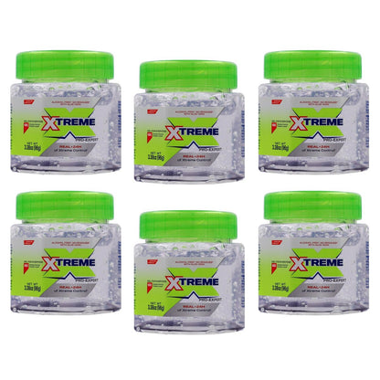 Xtreme Pro-Expert Klar Hairstyling Gel, Alkoholfrei, 24-Stunden-Xtreme-Kontrolle mit Aloe Vera, 3,38 oz Glas (6er-Pack)