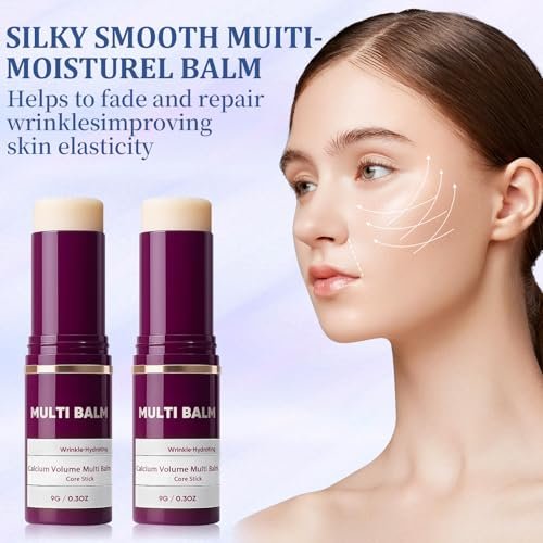 Eaton Kang 2er-Pack Calcium Multi Balm – Koreanische Kollagen-Feuchtigkeitsstick, Anti-Aging, Faltenpflege, Hydratisierend und Straffend für Augen, Hals und Gesicht