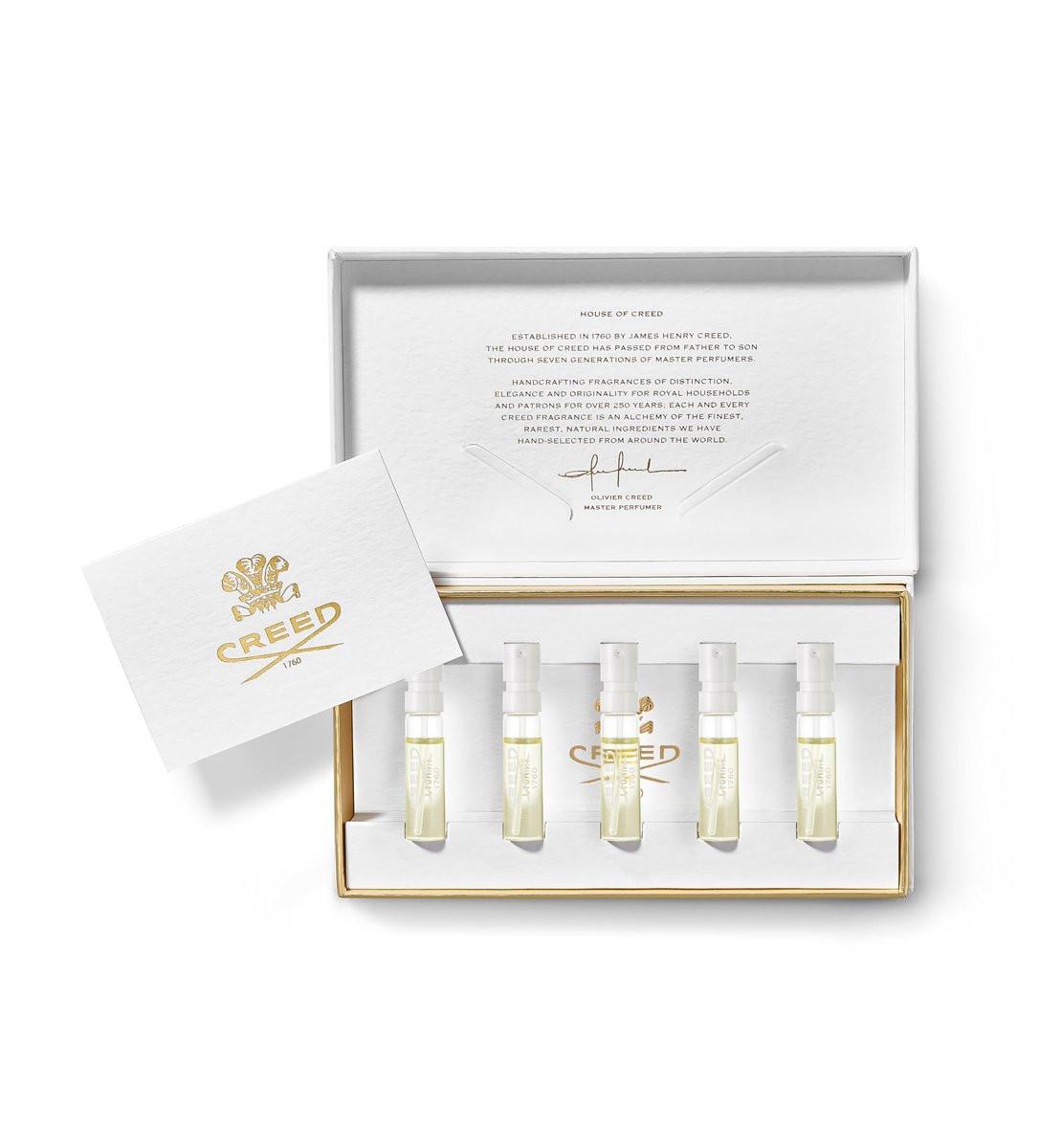 Creed Women's Inspiration Sample Set – Luxuriöses Parfümprobenset mit 5 ikonischen Düften, 1,7 ml x 5