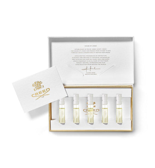 Creed Women's Inspiration Sample Set – Luxuriöses Parfümprobenset mit 5 ikonischen Düften, 1,7 ml x 5