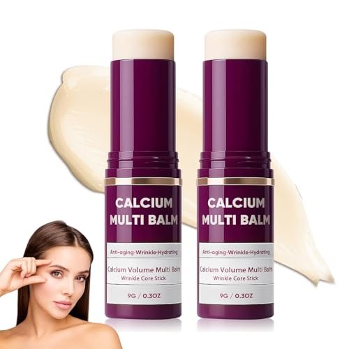 EOIRULA Calcium Multi Balm 2er-Pack – Kollagen-Feuchtigkeitsstick gegen Falten für Augen, Gesicht und Hals