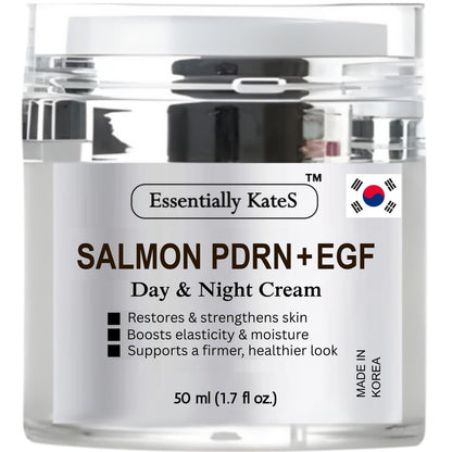 Essentially KateS Salmon PDRN + EGF Day & Night Cream 50 ml – Fördert Hautregeneration, Elastizität und Zellerneuerung – Koreanische Hautpflege