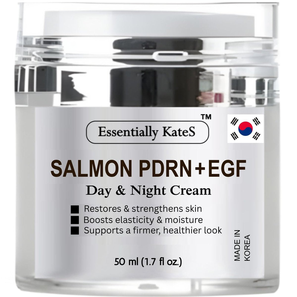 Essentially KateS Salmon PDRN + EGF Day & Night Cream 50 ml – Fördert Hautregeneration, Elastizität und Zellerneuerung – Koreanische Hautpflege