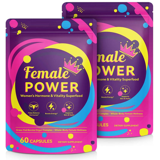 2er-Pack Rinderorganpräparat für Frauen – Natürliche, grasgefütterte Rinderleberkapseln für Hormonbalance, Energie, Menstruationszyklus und Hautpflege