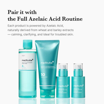 Medicube Azelaic Acid Niacinamide Klärendes Gesichtswasser | Für unreine Haut, ideal zur Reinigung & Beruhigung | 4% Azelainsäure & 2% Niacinamid | Beruhigendes tägliches Toner | Koreanische Hautpflege | 250 ml