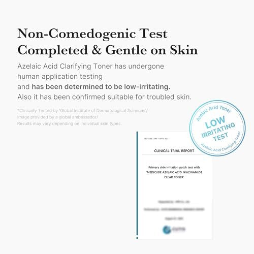 Medicube Azelaic Acid Niacinamide Klärendes Gesichtswasser | Für unreine Haut, ideal zur Reinigung & Beruhigung | 4% Azelainsäure & 2% Niacinamid | Beruhigendes tägliches Toner | Koreanische Hautpflege | 250 ml