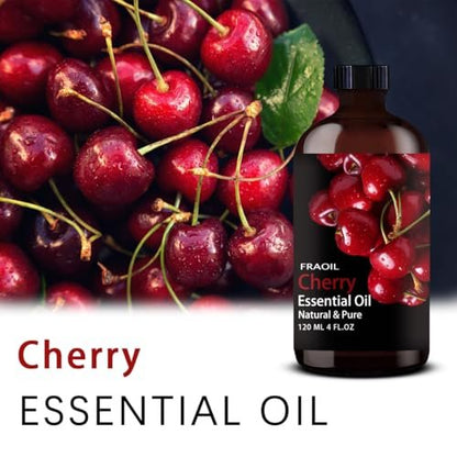 Kirschkernöl, Kirschöl 120 ml für Diffuser, Luftbefeuchter, Yoga, Reinigung, DIY Kerzen-, Seifen- und Parfümherstellung, Geschenk für Frauen - FRAOIL