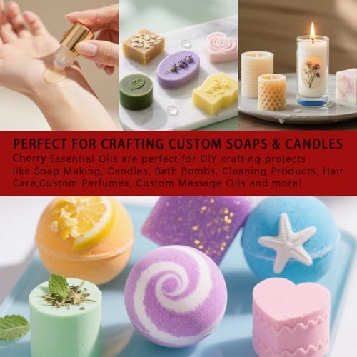Kirschkernöl, Kirschöl 120 ml für Diffuser, Luftbefeuchter, Yoga, Reinigung, DIY Kerzen-, Seifen- und Parfümherstellung, Geschenk für Frauen - FRAOIL