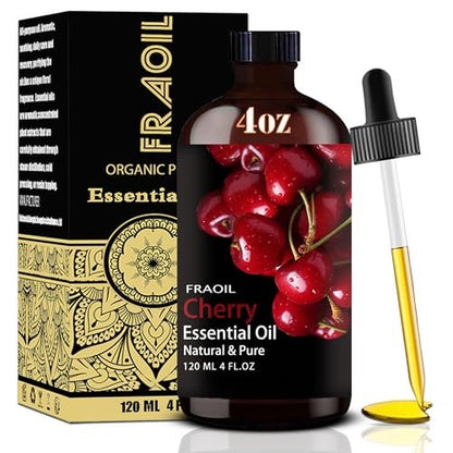 Kirschkernöl, Kirschöl 120 ml für Diffuser, Luftbefeuchter, Yoga, Reinigung, DIY Kerzen-, Seifen- und Parfümherstellung, Geschenk für Frauen - FRAOIL