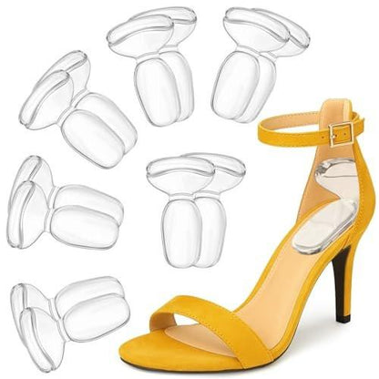 ONUEMP Fersenpolster für Schuhe – Silikon-Fersenkissen für Damen, High Heel Protektoren, Komfort-Fußpolster zur Schmerzlinderung, gegen zu große Schuhe und Blasen (Transparent)