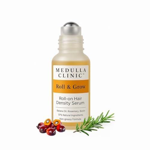 Medulla Clinic Haarwuchs Serum Roll-On – 5% Rosmarin, 3% Protein & 2% Koffein – Batana-Öl & Biotin für Kopfhaut & Haarverdickung – Gezielte, nicht fettende Behandlung – 30 ml