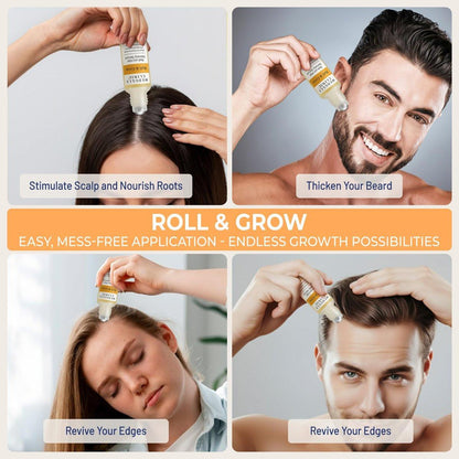 Medulla Clinic Haarwuchs Serum Roll-On – 5% Rosmarin, 3% Protein & 2% Koffein – Batana-Öl & Biotin für Kopfhaut & Haarverdickung – Gezielte, nicht fettende Behandlung – 30 ml