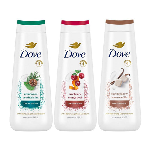 Dove Duschgel 3er-Pack Mixed für erneuerte, gesund aussehende Haut – Sanfte Reinigung mit 24h Renewing MicroMoisture