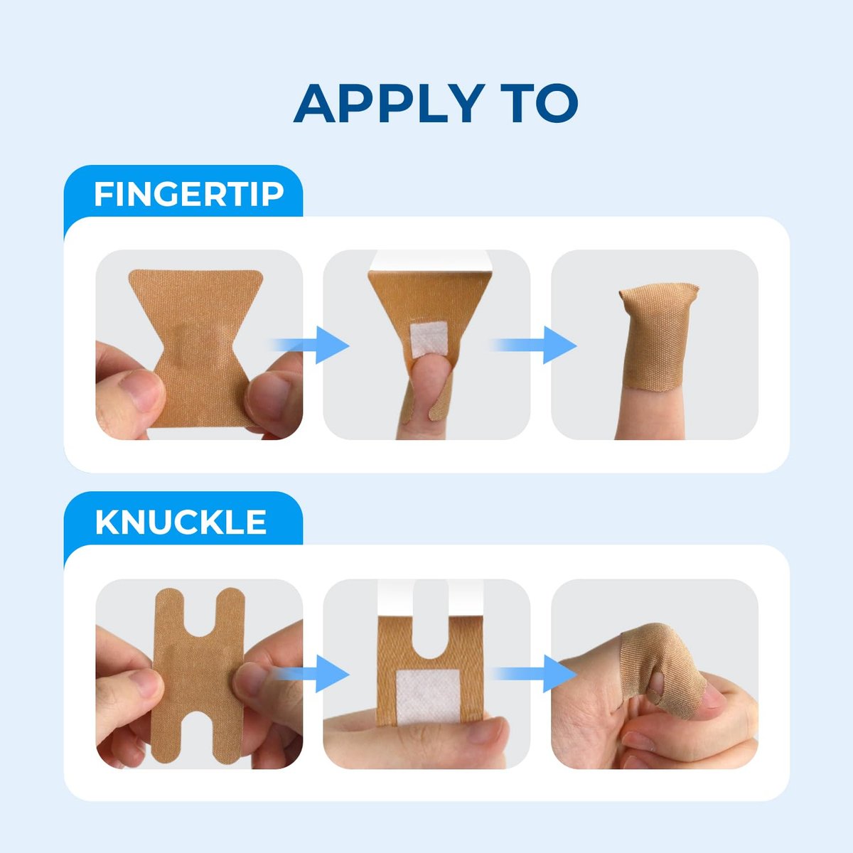 Conkote Hochflexible Verbände – Gemischte Größen für Finger- und Knöchelschutz, 50er Pack, Latexfrei, Bequeme Passform, Langhaftender Kleber