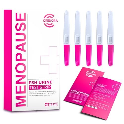 Menopause Teststreifen für Zuhause (5er Pack) – Ergebnis in 3 Minuten – FSH Wechseljahre Test | Perimenopause Teststreifen zur Bestimmung Ihres Menopausen-Levels